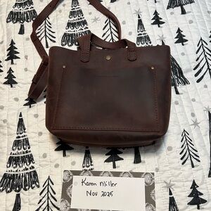 Portland Leather Crossbody Bag in Dark Brown
